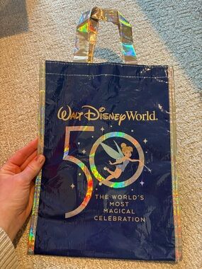 Walt Disney World Parks 50th Anniversary SMALL Shopping Tote Bag Reusable
